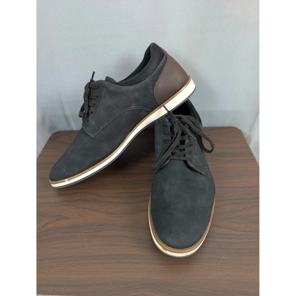 Aldo Derby Shoes Mens 12 Black/Brown Excellent